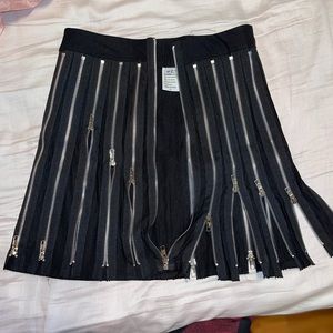 Black Zipper Skirt